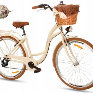 DAMSKI ROWER MIEJSKI 28 LEKKI DAMKA 7 SHIMANO KOSZ